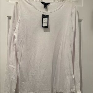 New Look White Fitted Long Sleeve Tee